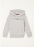 Hoodie met logoborduring - Grijsmele