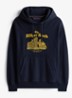 Hoodie met logoprint - Donkerblauw