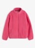 Jack van fleece met logo - Roze