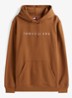 Linear Logo Embroidery Kangaroo Pocket Hoody - Bruin