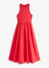 Midi jurk met plooien en logoborduring - Red Alert-XK3 / Rood