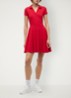 Mini jurk met logoborduring - Rood