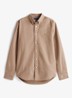 Oxford regular fit overhemd met logo - Khaki