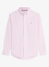 Oxford regular fit overhemd met logo - Lichtroze