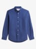 Oxford regular fit overhemd met logo - Aegean Sea-0GY / Blauw
