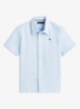Oxford regular fit overhemd met logo - Lichtblauw