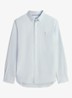 Oxford regular fit overhemd met streepprint - Ornamental Green / White