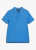 Polo van piqué katoen - Blauw