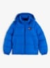 Puffer jas met afneembare capuchon - Staalblauw
