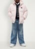 Puffer jas met afneembare capuchon - Lichtroze