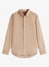 Reglar fit overhemd van flanel - Beige