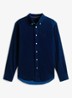 Reglar fit overhemd van flanel - Donkerblauw