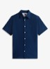 Regular fit overhemd in linnenblend - Dark Night Navy-C1G