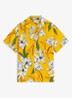 Regular fit overhemd met bloemenprint - Oranje