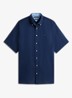 Regular fit overhemd met logo - Donkerblauw