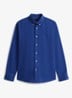 Regular fit overhemd van flanel - Donkerblauw