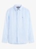 Regular fit overhemd van linnen met streepprint - Cloudy Blue / Stripe-0A5 / Lichtblauw
