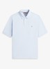 Regular fit polo in katoenblend - Lichtblauw