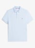 Regular fit polo met logo - Aquablauw