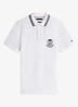 Regular fit polo met logoborduring - Wit