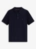 Regular fit polo met logoborduring - Blauw