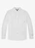 Relaxed fit overhemd in linnenblend - Wit