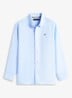 Relaxed fit overhemd in linnenblend - Blauw