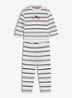 Set van sweater en joggingbroek met streepprint 2-delig - Wit