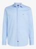Slim fit overhemd met logo - Lichtblauw