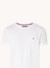 Slim fit T-shirt met logoborduring - Wit