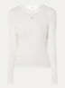 Slim Ribbed Long Sleeve T-Shirt - Gebroken wit