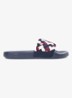 Slipper met gevlochten details en logo - Multicolor