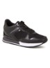 Sneaker met sleehak van leer - Zwart