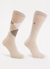 Sokken in katoenblend met logo in 2-pack - Zand