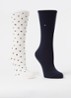Sokken met print in 2-pack - Donkerblauw