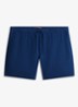 Straight fit korte broek in linnenblend - Donkerblauw