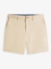 Straight fit korte chino in katoenblend - Beige