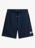 Straight fit korte joggingbroek met steekzakken - Donkerblauw