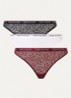 String van kant in 3-pack - Wit