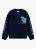 Sweater met logo - Donkerblauw