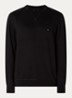 Sweater met logoborduring - Zwart