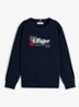 Sweater met logoborduring - Donkerblauw