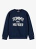 Sweater met logoborduring - Donkerblauw