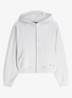 Sweatvest met logoborduring en capuchon - Lichtgrijs