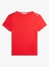 T-shirt met knoop detail - Rood