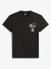 T-shirt met logo- en backprint - Zwart