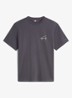 T-shirt met logo- en backprint - Zwart