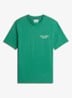 T-shirt met logo- en backprint - Groen