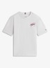 T-shirt met logo- en backprint - Lichtgrijs