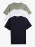 T-shirt met logo in 3-pack - Donkerblauw